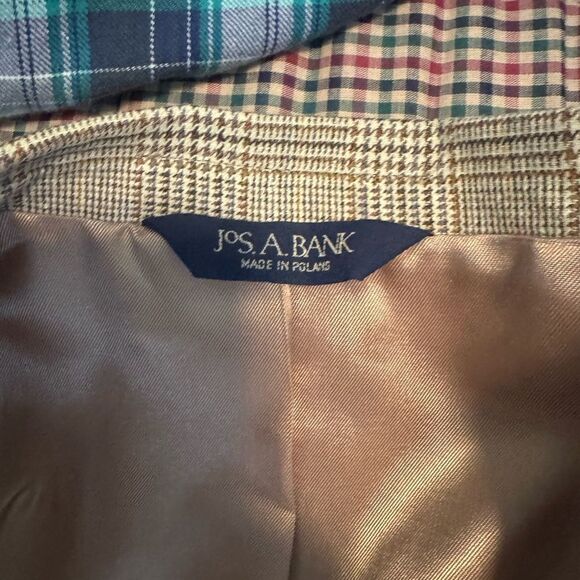 Jos E Bank Brown Sport Coat with Satin Lining Size 48 Regular - Picture 1 of 8